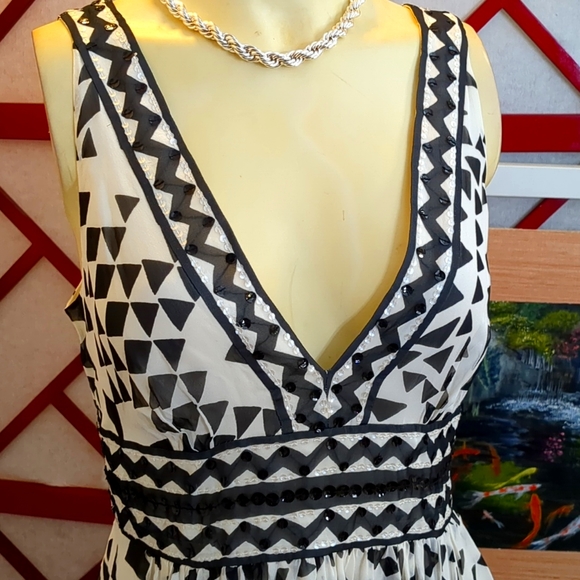 Silk BCBGMAXAZRIS Sequin Embellished Maxi - Picture 3 of 9